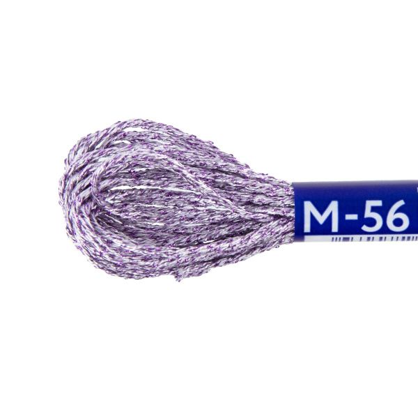 Мулине Gamma металлик NM 12 мотков по 6 метров, M-56 белый/сиреневый, Gamma MOULINE