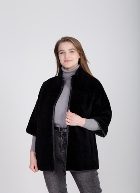 Удлиненный женский жилет «Style» из натуральной овчины