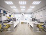 Светильник LED ДВО 2001A 40Вт 5000К IP40 588х588мм Грильято опал БАП 3ч LIGHTING PRO IEK