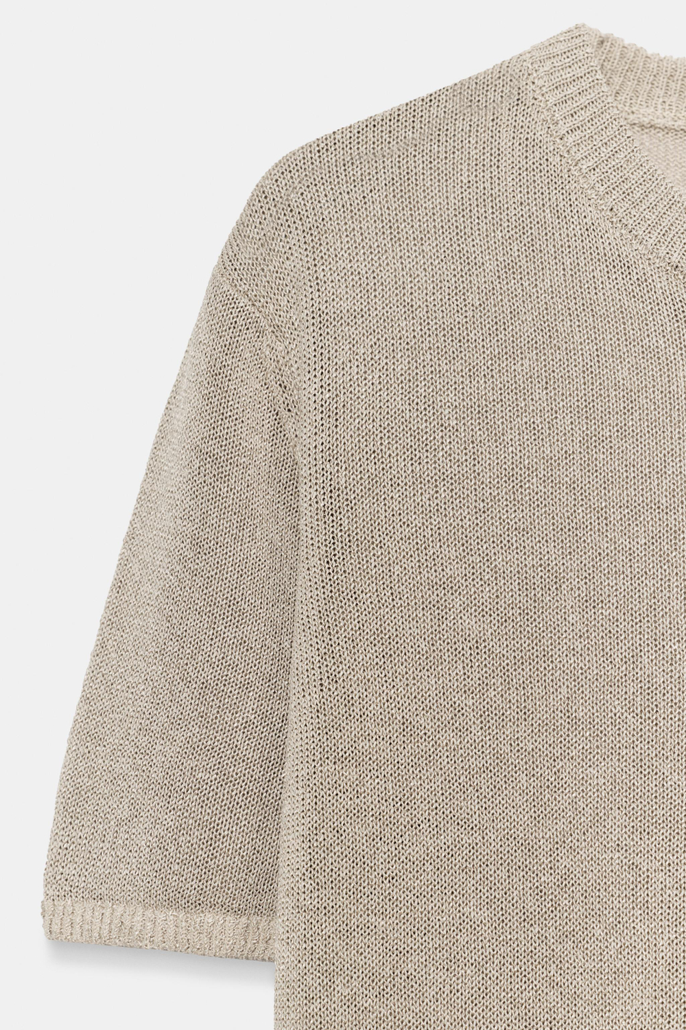 ТРИКОТАЖНЫЙ ТОП С КОРОТКИМИ РУКАВАМИ — ZARA