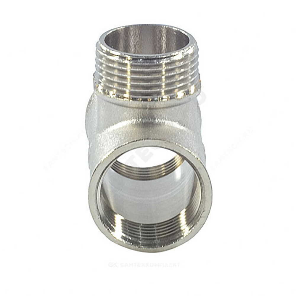Тройник латунь никель Ду 20 (3/4") ВР/НР/ВР SantechSystems