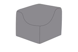 Защитный чехол на модуль Лунго угловой 86×86×65 см, цвет темно-серый