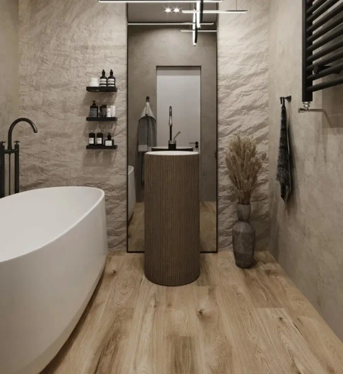 Каменный SPC ламинат AlixFloor Natural Line Дуб табачно-серый