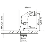 Смеситель для биде 1/2 кер. MIXLINE МЛ11-05 (ML11-05) (без подводки)*