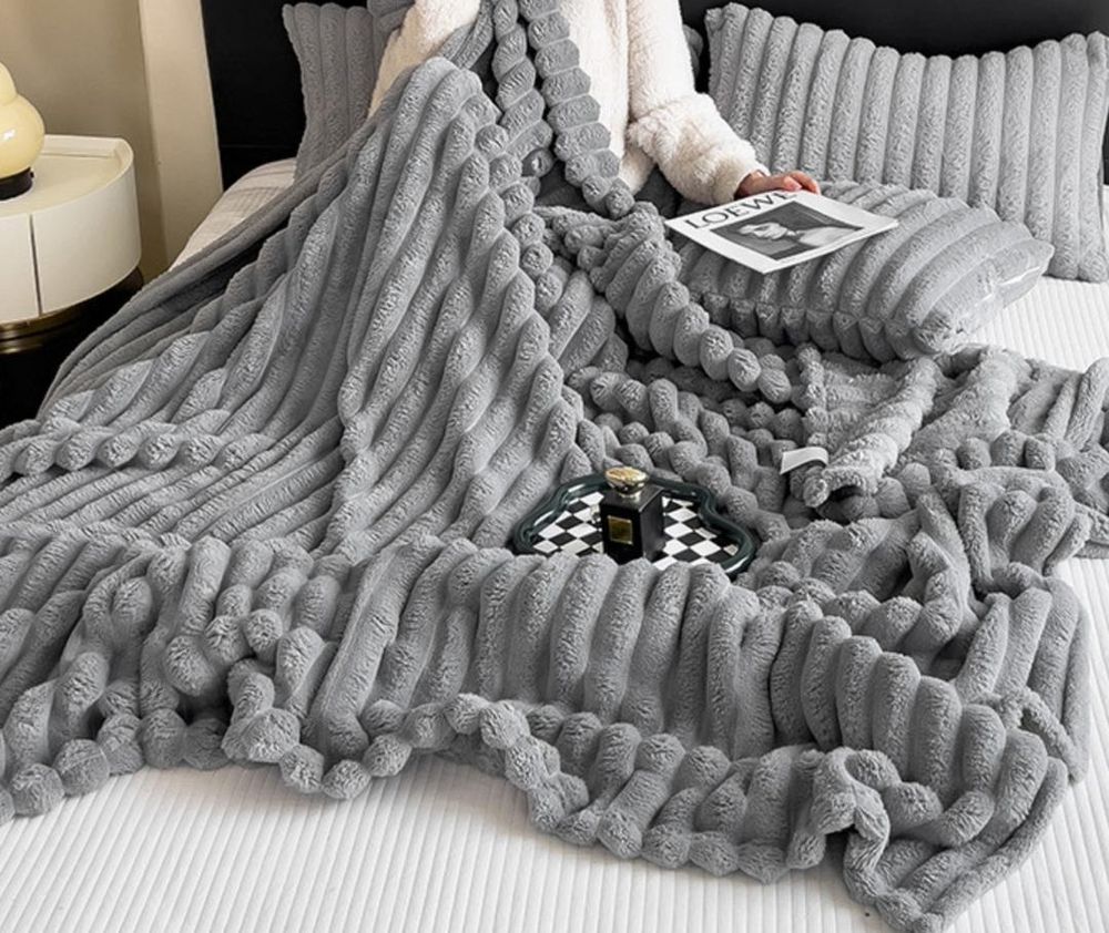 ZEPHYR HOME Плед плюш 150×200 светло-серый