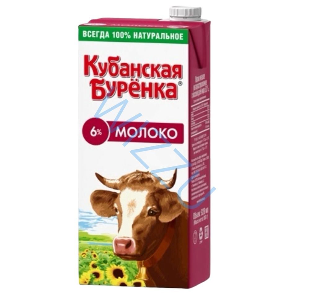 Куб Бур Молоко Ультрап 6% 950г СЛ 12Х