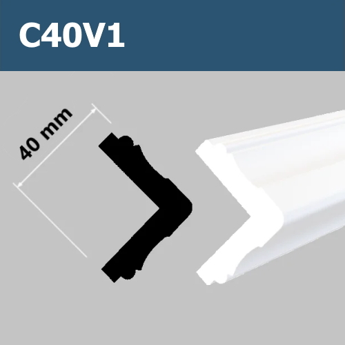Угол наружный "HW" C40V1 40*40мм 2м полистирол