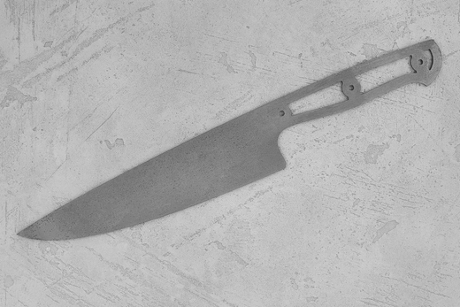 Заготовка для ножа, сталь VG-10 2,8мм. Модель "Аппарель НШ195" с клинком 195мм, ТО 62-63HRC