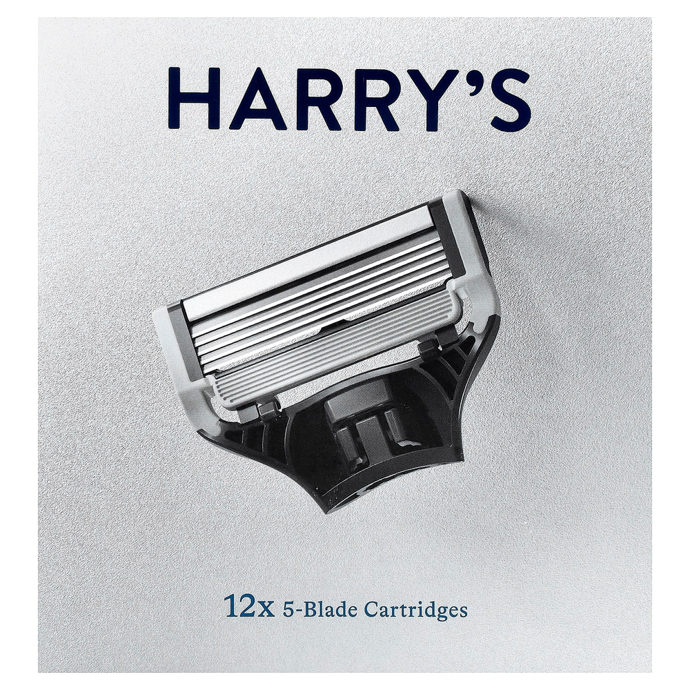 Harry's, сменные кассеты с 5 лезвиями, 12 пастилок