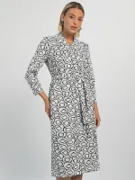 Платье Лаконичный стиль (черно-белое) П16036-19М LT Collection