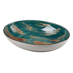 Салатник Texture Dark Green Lines 16*25*6,3 см