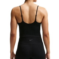 Женский топ теннисный Nike One Medium Support Padded Adjustable Sports - black/white