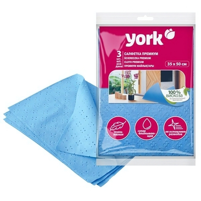 Салфетка сверхвлаговпитывающая Премиум YORK 3шт. (35х50 см)