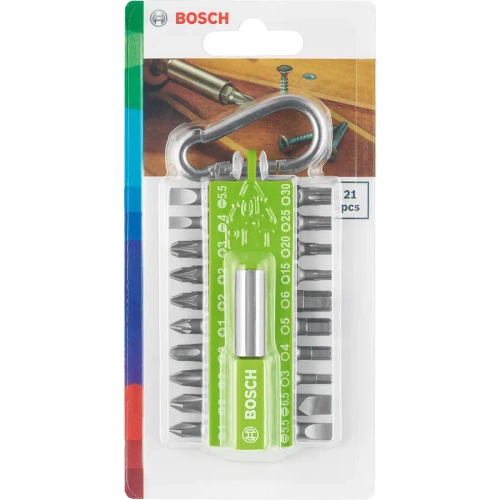Набор бит с держателем и карабином BOSCH 2607002823