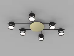 Люстра потолочная NewRgy CL-BRIGHT-R001-GX53*6 BK, 6×15 Вт, чёрная