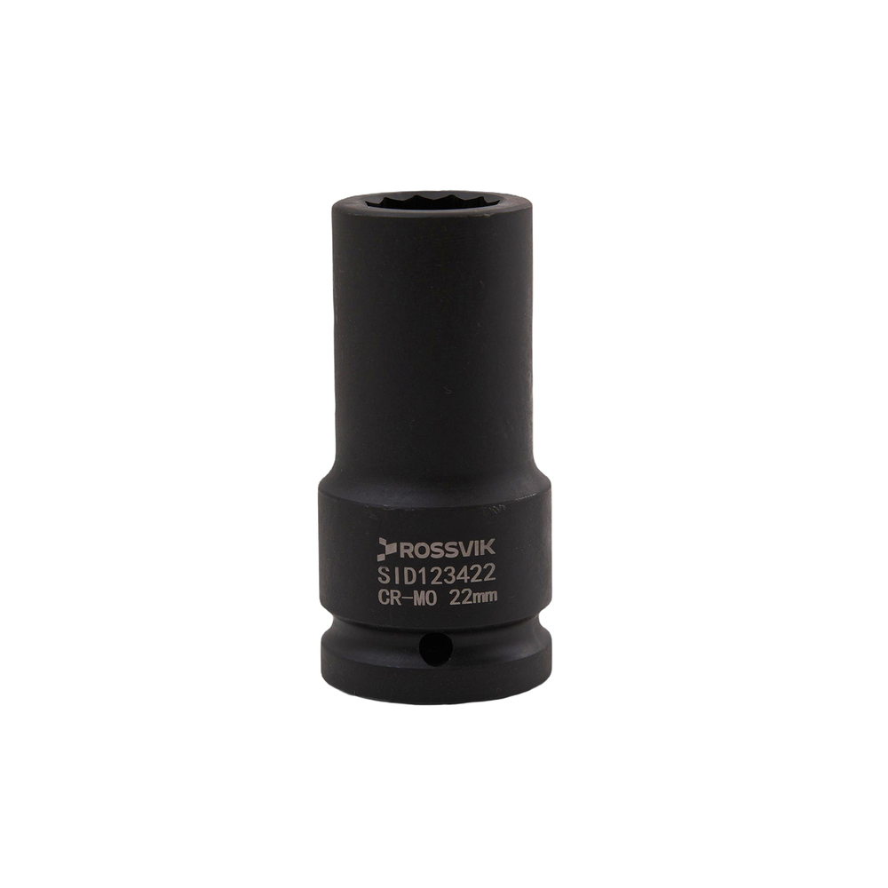 SID123422 Головка торцевая ударная глубокая 12-гранная ROSSVIK 3/4", 22мм