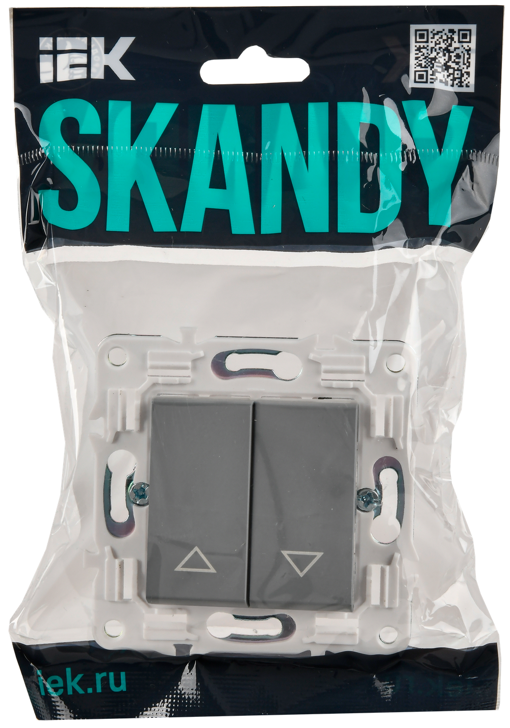 SKANDY Выключатель жалюзи 10А SK-V12Gr серый IEK