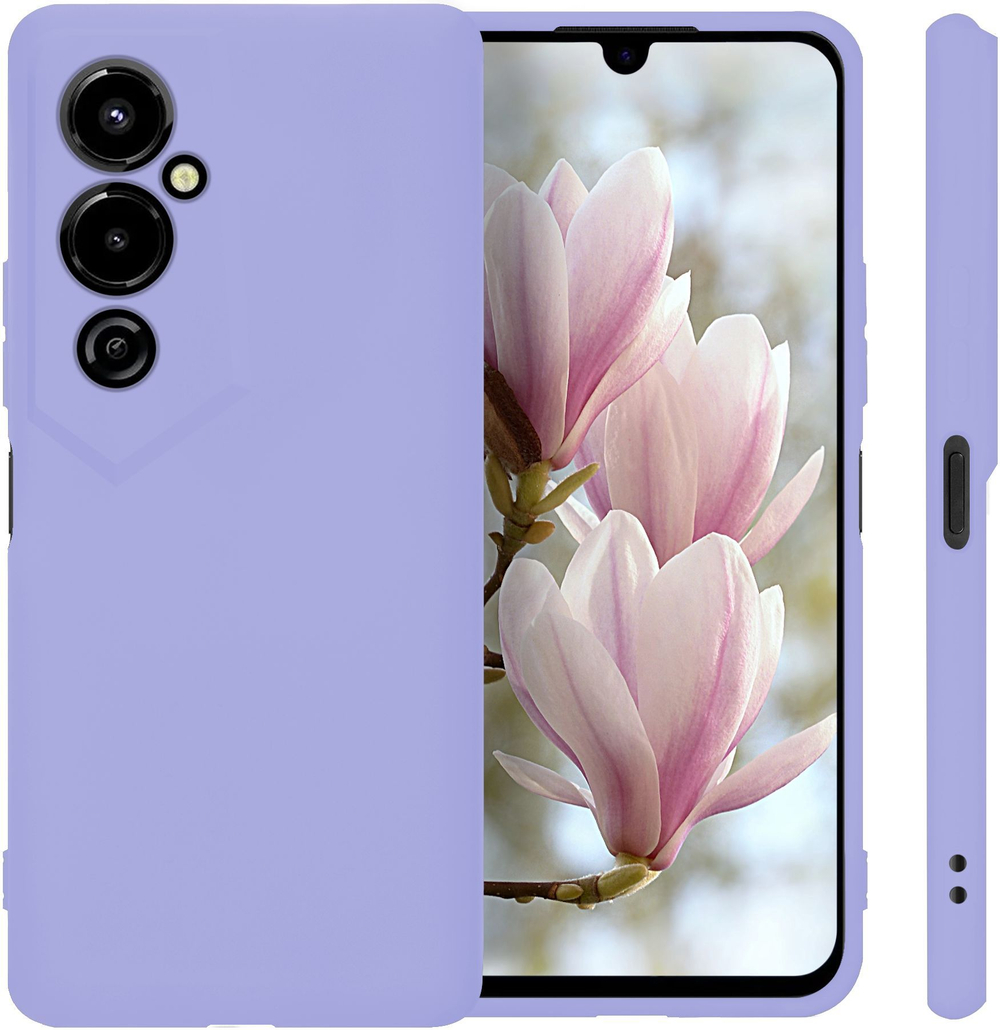 Мягкий Soft Touch чехол из силикона для TECNO POVA 4 PRO с бархатной подкладкой
