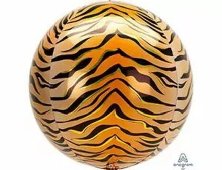 ВОЗДУШНЫЙ ШАР СФЕРА Тигр Сафари, РАЗМЕР 16" (40-50 СМ)