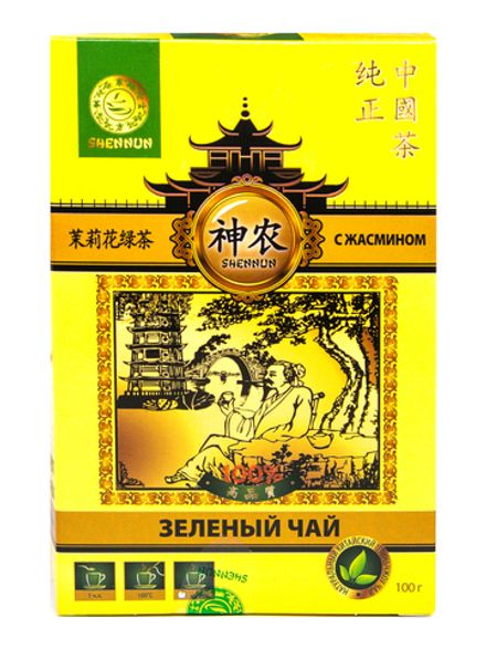 Чай зеленый Shennun с жасмином 100 г