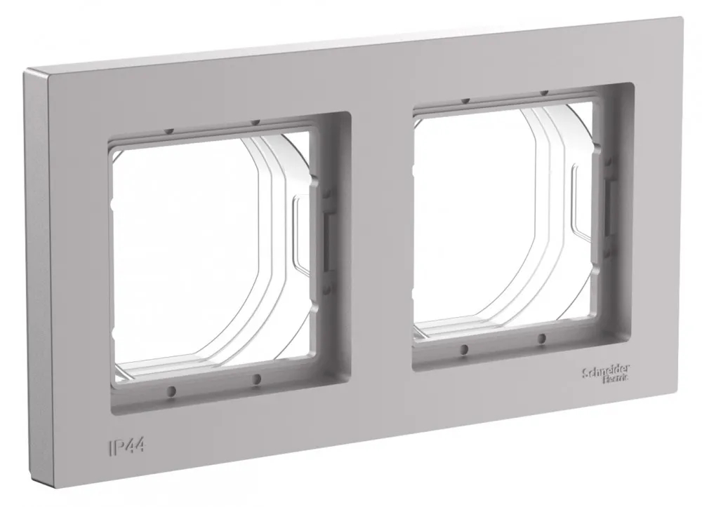 ATLASDESIGN AQUA 2-постовая РАМКА, IP44, АЛЮМИНИЙ