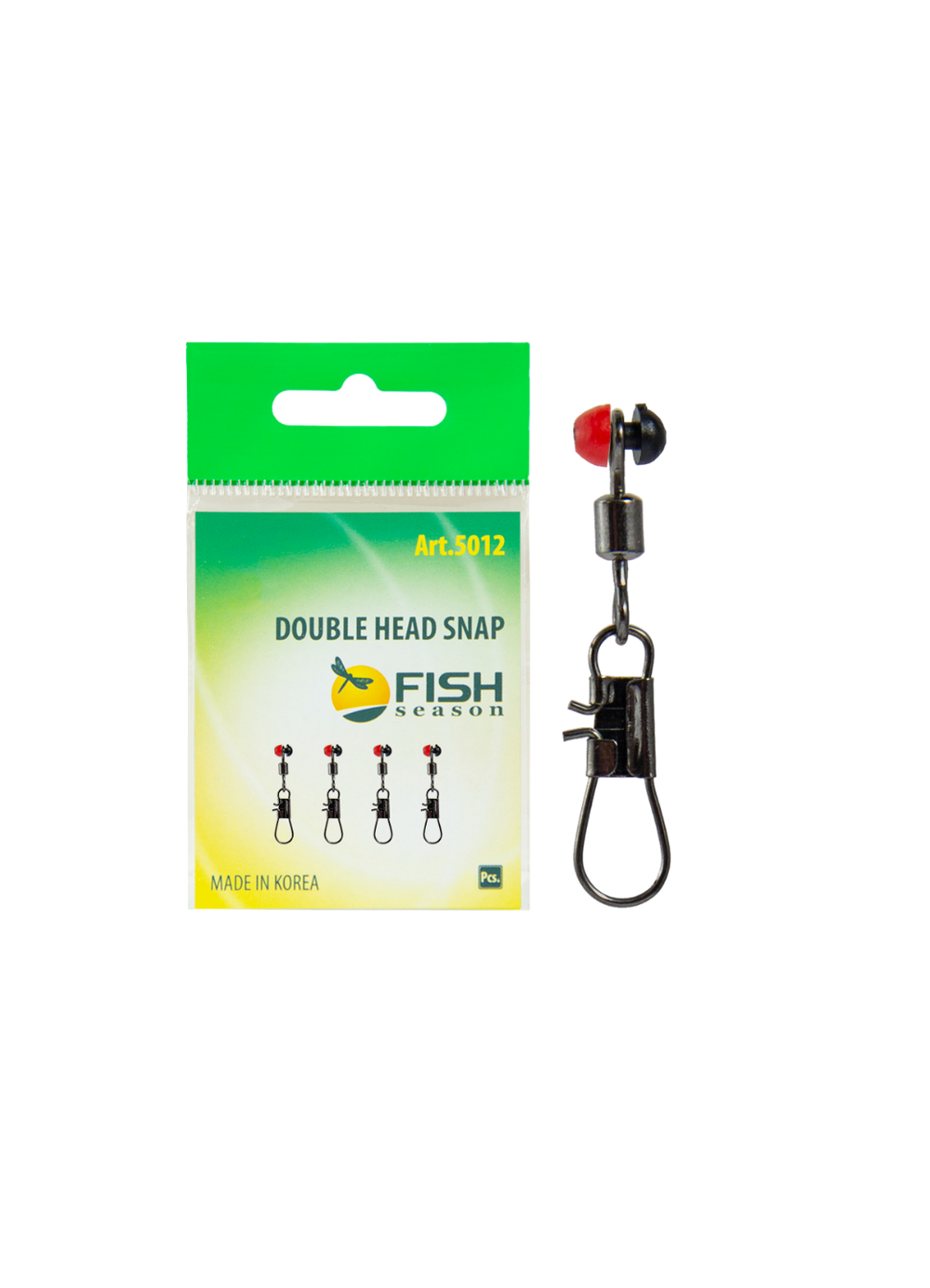 Застежка рыболовная Fish Crystal  DOUBLE HEAD SNAP 5012 S ( 5 упаковок )