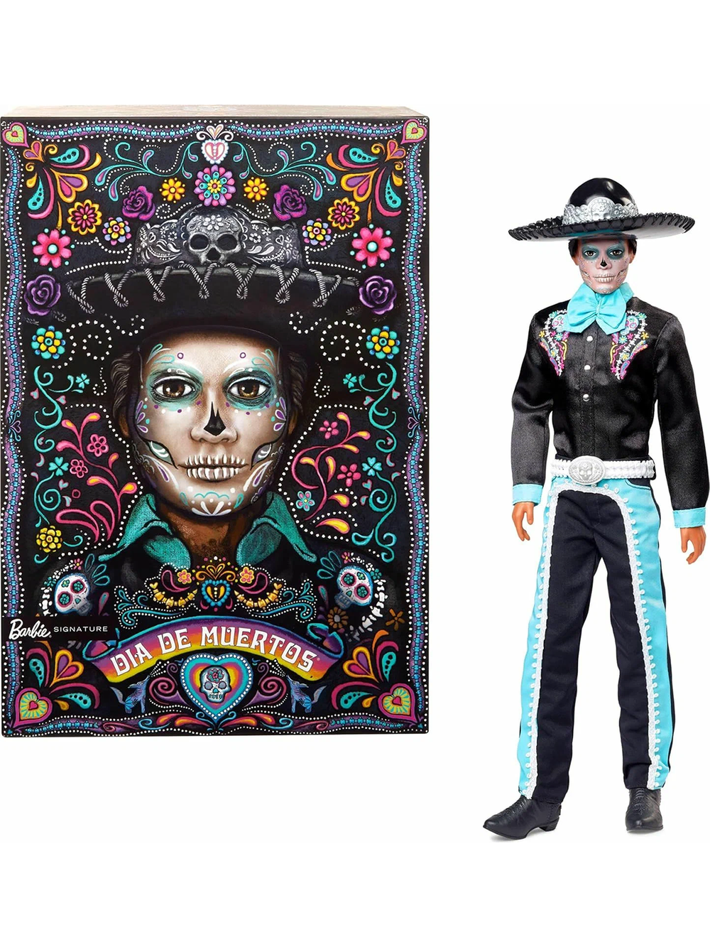 Кукла Барби Сигнатур Кен Диа де Муэртос | Barbie Signature Ken Día de Muertos HRM73 | коллекционная Mattel | 6+