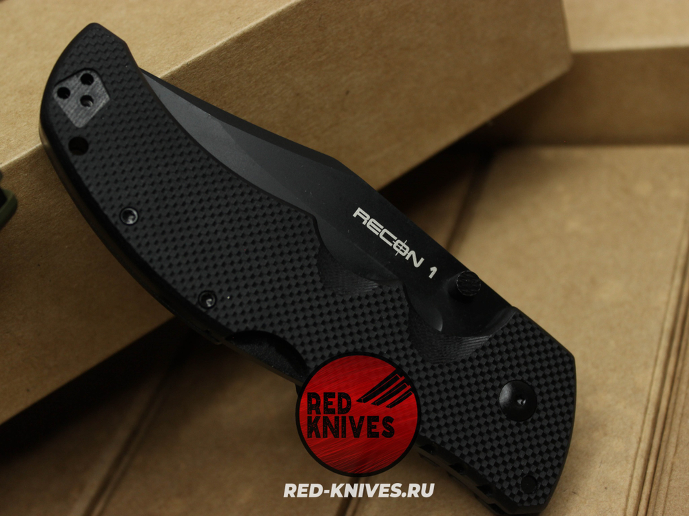 Нож Cold Steel Recon 1 Clip G10 (V2024) - черная рук., черный клинок RK/Н82