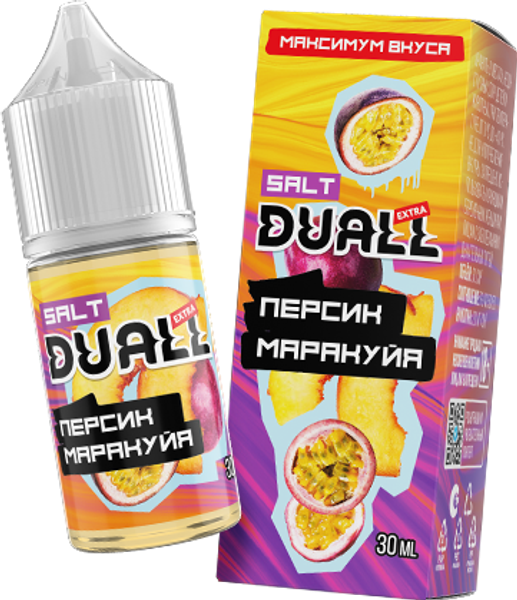 Купить Duall Extra 28 мл - Персик Маракуйя (0 мг)