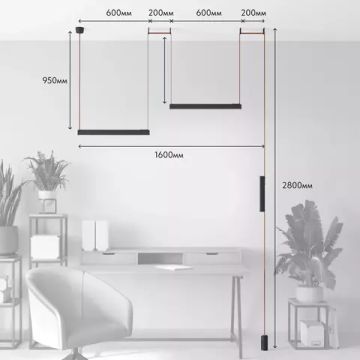 Комплект ременной трековой системы 60W 4000K DK55SET18-01-BR коричневый/чёрный Belty Denkirs