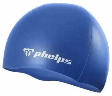 Шапочка для плавания Phelps Classic Silicone Cap синий