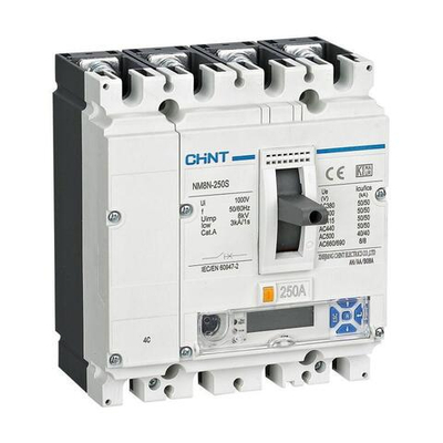 Выключатель автоматический 4п 250А 100кА NM8N-250H EM с электрон. расцеп. LCD (R) CHINT 271410