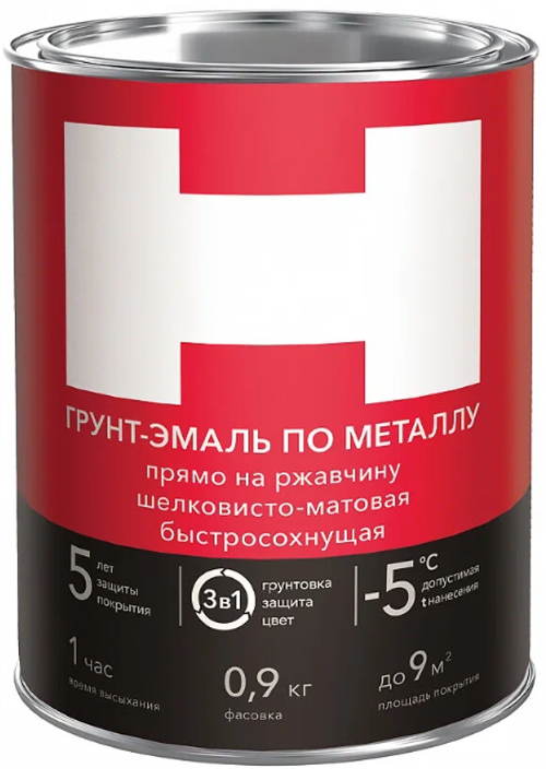 ГРУНТ- ЭМАЛЬ ПО РЖАВЧИНЕ 3 В 1 "HAMMERTON" СИНЯЯ 0,9 КГ (1/14) 205556