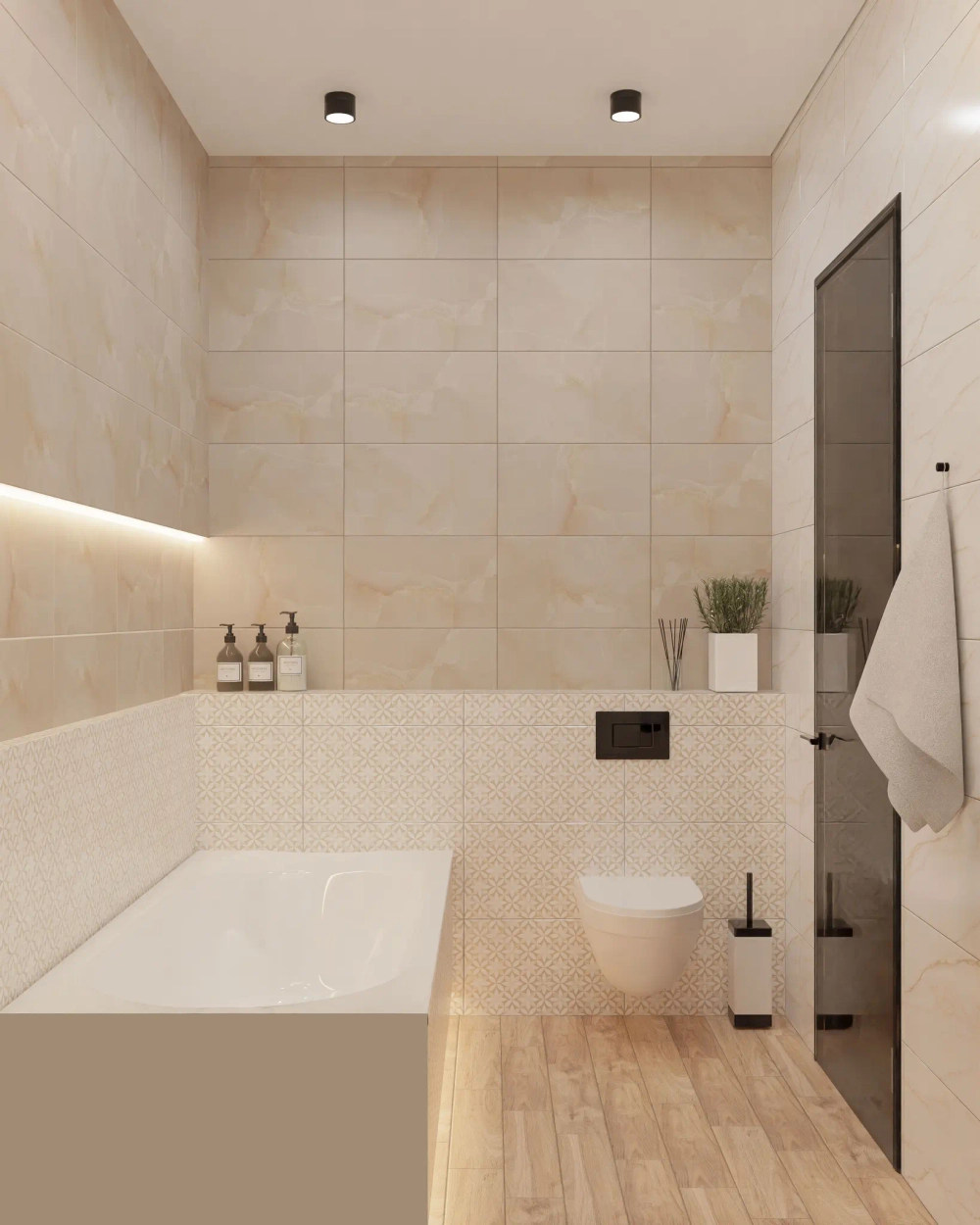 Донна бел верх 01 / Donna white wall 01 300х500 (1-й сорт)