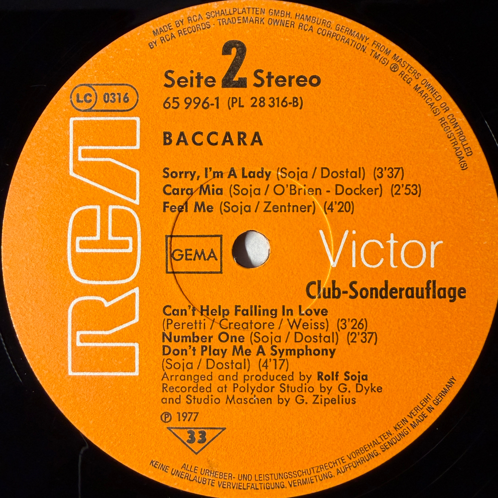Baccara - Baccara (Германия 1977г.)