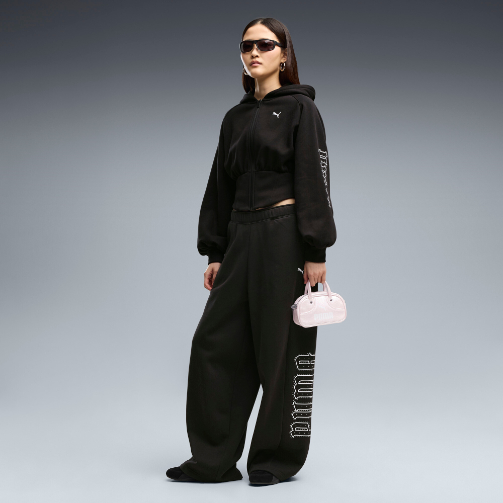 Толстовка женская PUMA STREET GLAM Bedazzled FZ Balloon Sleeve Hoodie FL