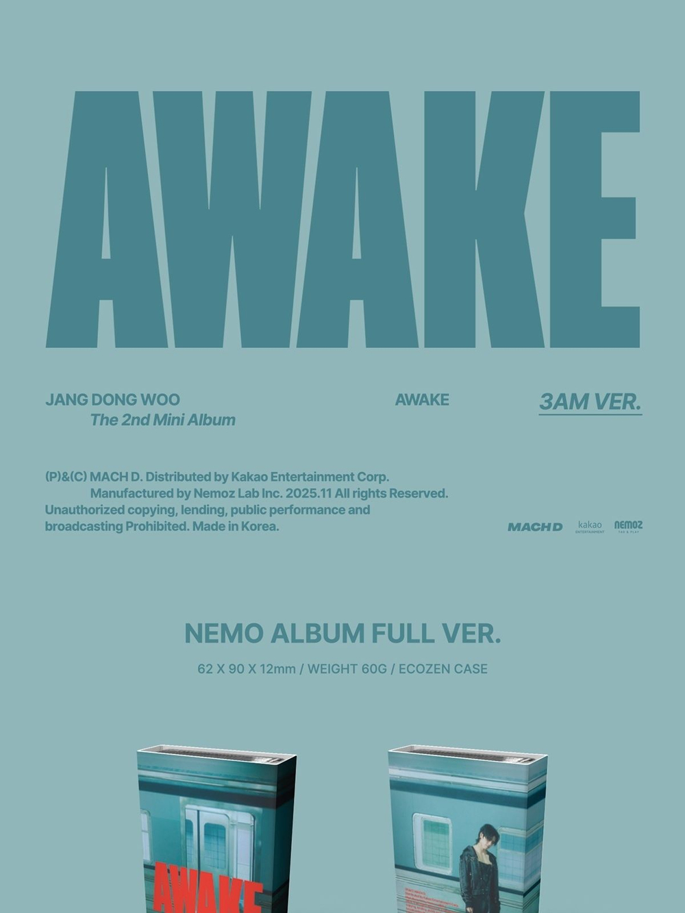 Альбом JANG DONGWOO - AWAKE 2nd Mini Album 3AM Version