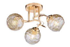 Люстра потолочная Rilon 06668/3 GOLD, 3×40 Вт, золотая