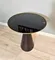 Стол журнальный Bell, Ø50х60 см, черное стекло, дерево, латунь