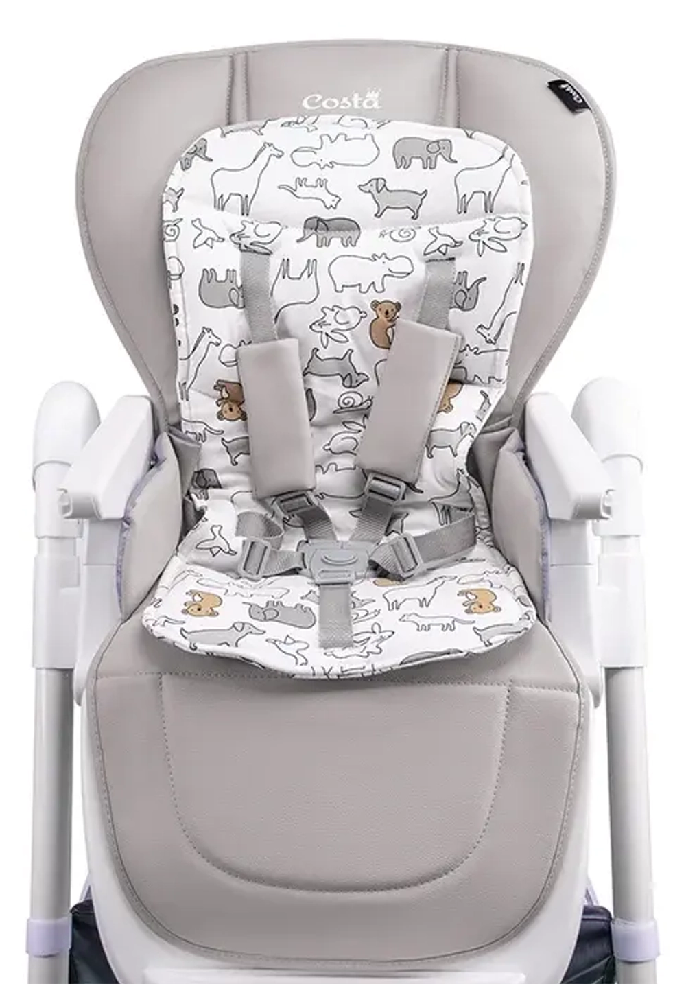 Стул детский для кормления COSTA Mia (СЕРЫЙ/Beige MI-03)