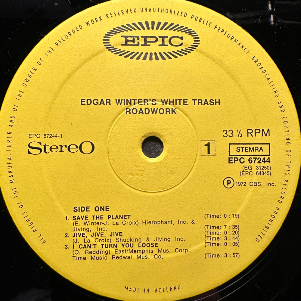 Edgar Winter's White Trash - Roadwork 2LP (Голландия 1972г.)