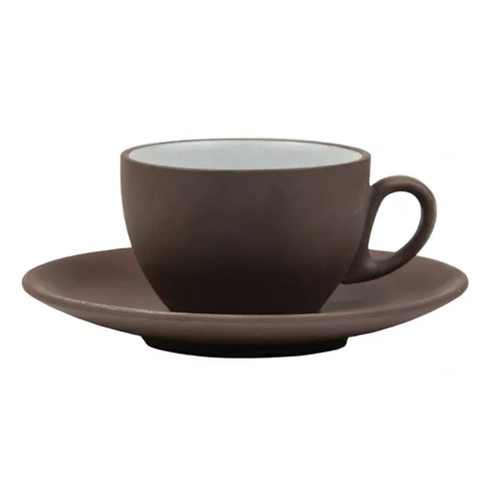 Чайная пара 200 мл d 9 см h6 см White Matt New Brown Taiga P.L. Proff Cuisine [6]