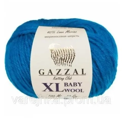 Пряжа GAZZAL Baby Wool Xl 50 гр. 100 м цвет 822 XL