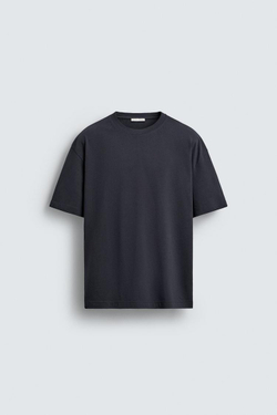 ZARA ФУТБОЛКА RELAXED FIT, СИНИЙ