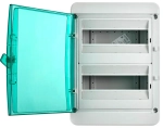 Корпус пластиковый КМПн-24 IP65 зеленая прозрачная дверь TEKFOR IEK