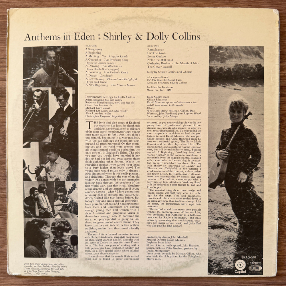 Shirley Collins & Dolly Collins ‎– Anthems In Eden (США 1969г.)