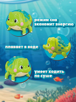 Интерактивная игрушка для купания ZURU ROBO ALIVE JUNIOR Рыбка для ванной, игрушки для девочек и мальчиков, 25253