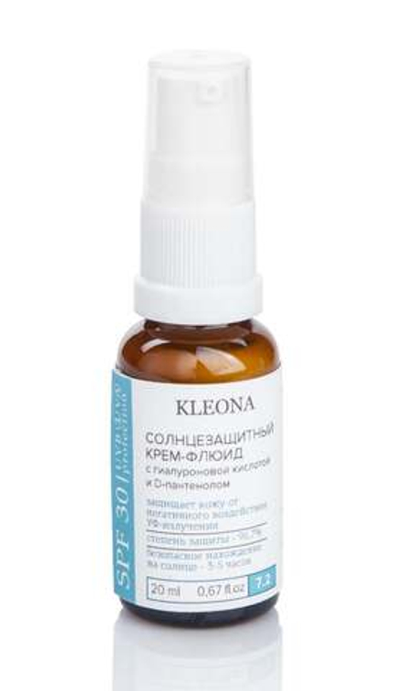 Солнцезащитный крем-флюид Kleona для лица SPF 30, 20 мл
