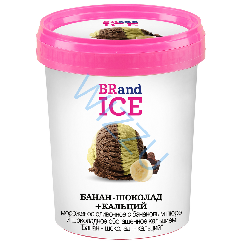 Мороженое Brand Ice банан-шоколад+кальций 300гр