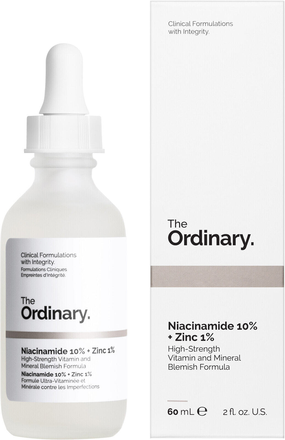 The Ordinary Сыворотка для проблемной кожи Niacinamide 10% + Zinc 1%, Ниацинамид+цинк 60 мл (96511)